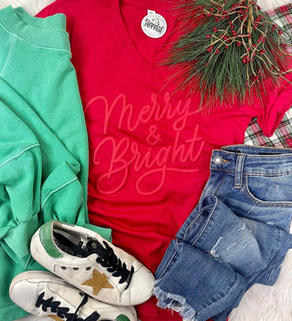 Merry & Bright {Puff} Tee: S