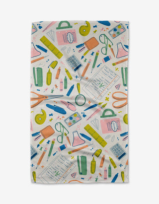 School Days Light: Geometry Kitchen Tea Towel