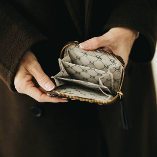 Wynona Woven Wallet: Checkered Black