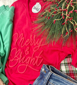 Merry & Bright {Puff} Tee: S