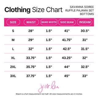 Savanna Soirée Ruffle Pajama Set: Pink/Black / 2XL