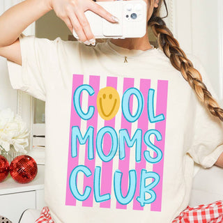 Cool Moms Club Retro Stripes DTF Heat Transfer: Can Hugger