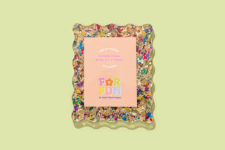 FOR FUN - Acrylic Magnetic Frames - Assorted Colors: Gold Confetti