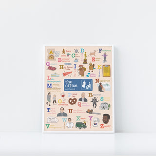 The Office TV Show Alphabet Print - 11x14