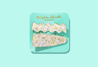 Pearl Confetti Hair Clip Duo Set