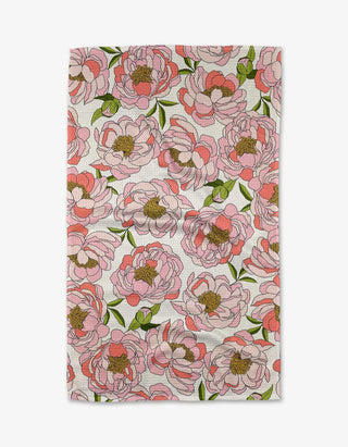 Peony Paradise - Geometry Tea Towel