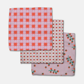 Geometry Dishcloth Set - Quilt Tomato Harvest