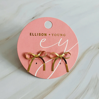 Blair Herringbone Chain Bow Earrings