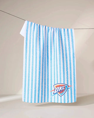 OKC Thunder Basketball Grip Stripe - Geometry Tea Towel