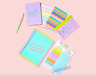 Mini Notebook Set - Neon + Foil - 4 Piece Set