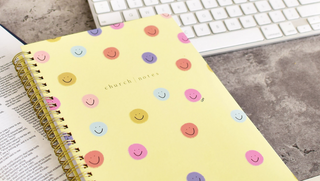 Church Notes Notebook - Smiley Face