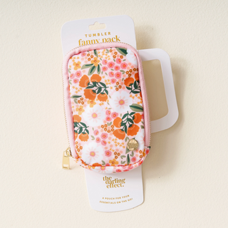 Sweet Meadow - Pink & Orange Floral Tumbler Fanny Pack