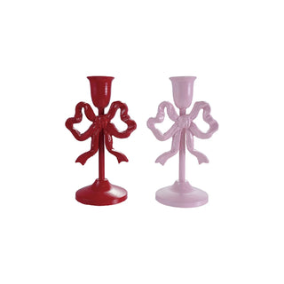 Small Cast Iron Bow Taper Holder, 2 Colors