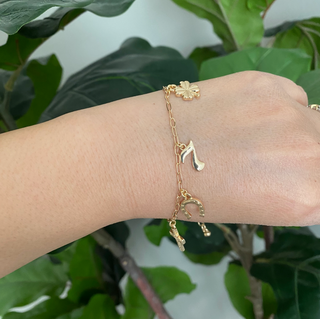 Lady Luck Gold Plated Charm Bracelet
