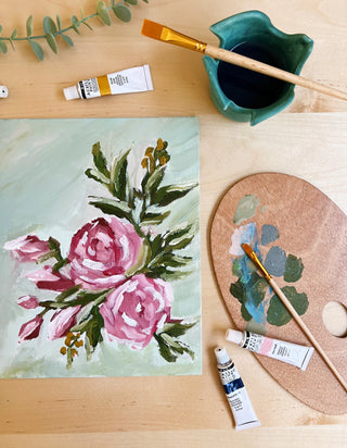 Abstract Roses Painting Kit | Impressionist Painting