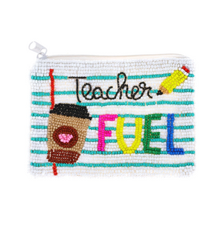 Teacher Fuel Beaded Coin Purse