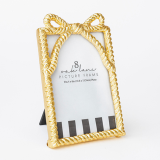 Gold Bow Picture Frame - 4x6 Photo