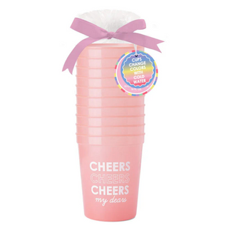 CHEERS MY DEARS!  Color Changing Reuseable Cup Set