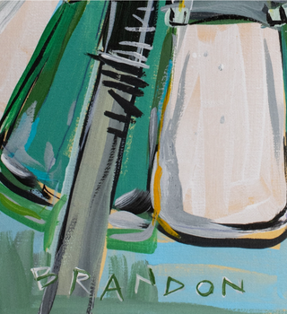 The Masters at Augusta National Umbrellas - 8"x10" Art Print