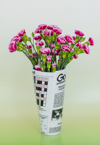 Happy News - Rolled Newspaper Vase