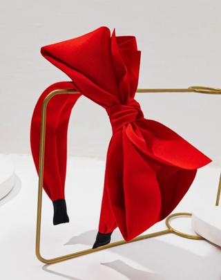 A Bow on Top Headband - Red