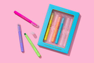 Wax Highlighter Set of 6 with Motivational Quotes
