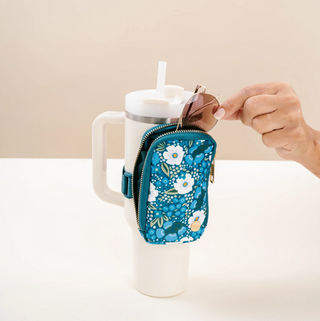 Blue Floral Tumbler Fanny Pack