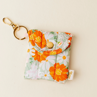 Sage Bouquet - Puffy Earbud Case Keychain