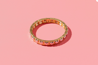 Gold Enamel Stretch Bracelets - Various Styles