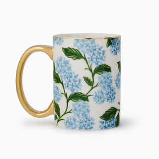 Blue Hydrangea Porcelain Mug