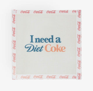 I Need A Diet Coke Needlepoint Canvas | Licensed Coca-Cola® Product