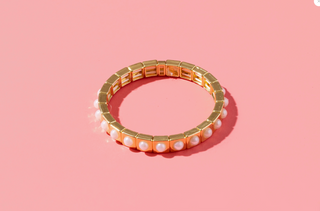 Gold Enamel Stretch Bracelets - Various Styles
