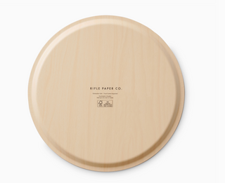 Garden Party Round Wooden Serving Tray