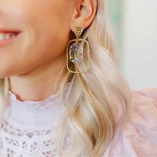 Taylor: Rainbow Flake Oval Hoops
