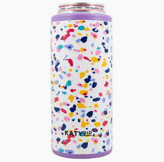 Confetti Print Slim Can Cooler