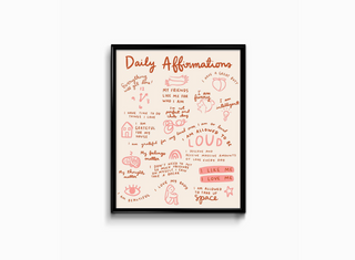 Daily Affirmations Art Print - 8x10