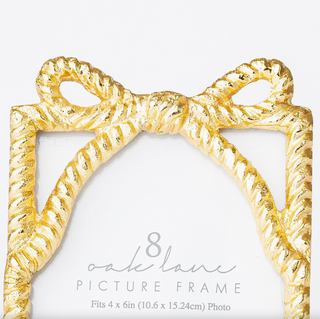 Gold Bow Picture Frame - 4x6 Photo