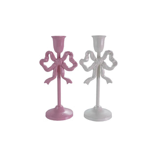 Large Cast Iron Bow Taper Holder, 2 Colors