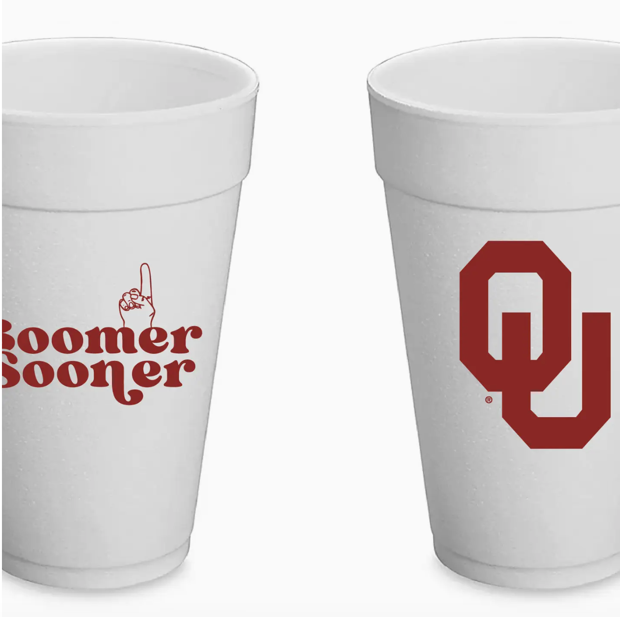 OU - 20oz Styrofoam Tailgate Cups