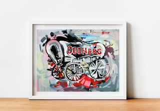 University of Oklahoma Boomer Schooner Wagon – 8x10" Art Print