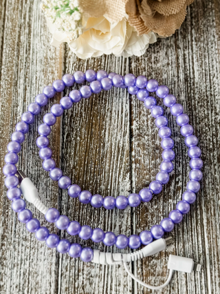 Beaded Charging Cable - USB Lightning- Various Colors