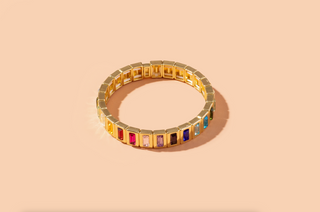 Gold Enamel Stretch Bracelets - Various Styles
