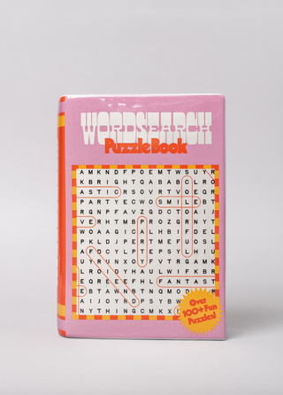 Crossword Puzzle Book Vase - Pink & Orange