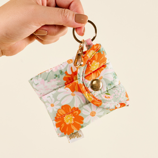 Sage Bouquet - Puffy Earbud Case Keychain