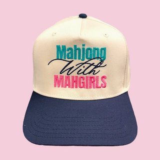 Mahjong with Mahgirls Embroidered Canvas Trucker Hat