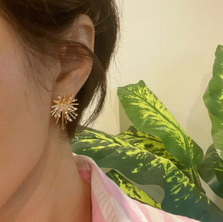 Sparkling Starburst Stud Earrings
