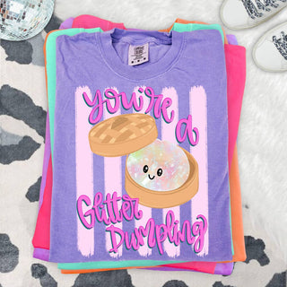 You're A Glitter Dumpling Stripes DTF Heat Transfer: Youth