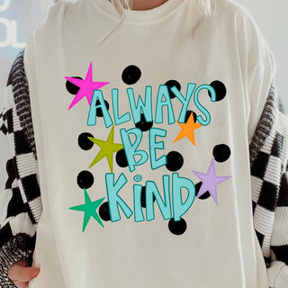 Retro Always Be Kind DTF Heat Transfer: Youth