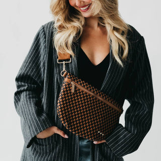 Westlyn Woven Bum Bag - TOP SELLER: Brown