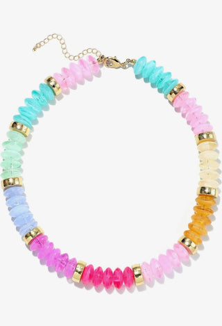 Multi Color Pastel Rondelle Necklace